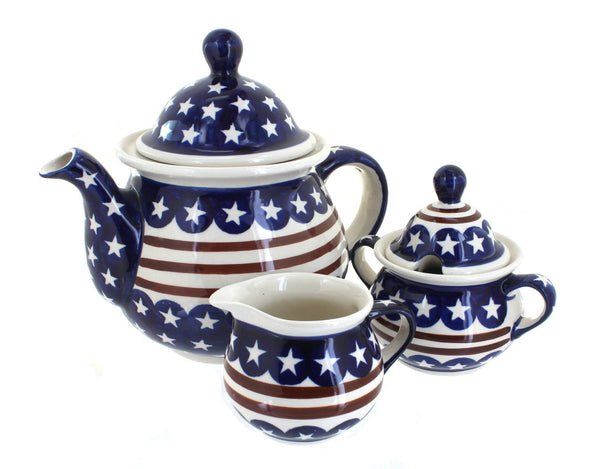 Stars & Stripes Three Piece Tea Set