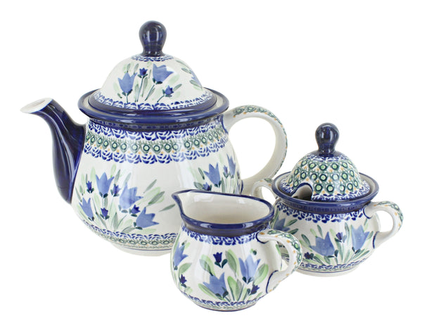 Blue Tulip Three Piece Tea Set