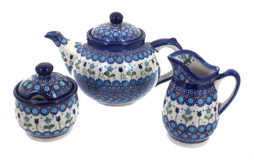 Polish Pottery Savannah 3 Piece Tea Set