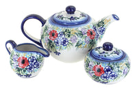 Polish Pottery Summer Garden 3 Piece Tea Set
