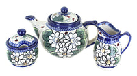 Polish Pottery Ladybug 3 Piece Tea Set