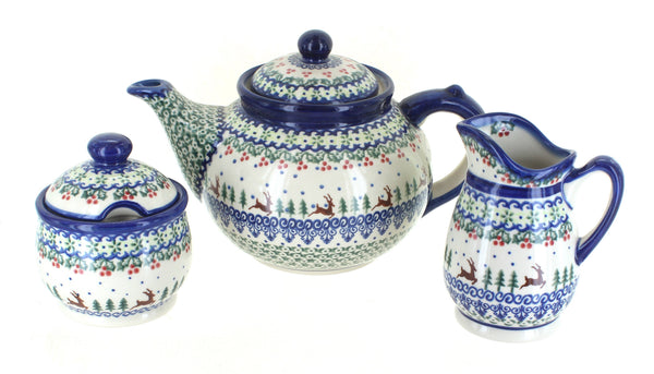 Reindeer Delight 3 Piece Tea Set