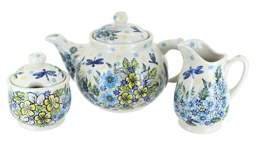 Polish Pottery Alyssa 3 Piece Tea Set