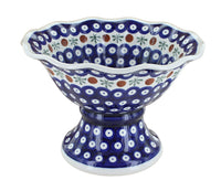 Polish Pottery Nature Small Pedestal Fruit Bowl