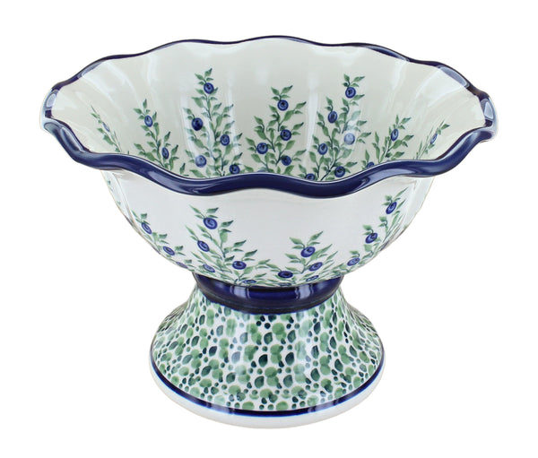 Porcelain Vine Pedestal Bowl