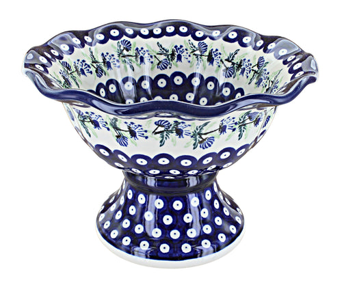 Polish Pottery Sweet Annie Pedestal Bowl