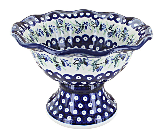 Polish Pottery Sweet Annie Pedestal Bowl