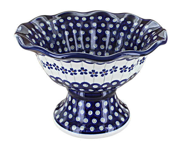 Flowering Peacock Pedestal Bowl