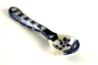 Flowering Peacock Sugar Spoon Polish Pottery