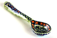 Mosaic Flower Sugar Spoon Polish Pottery