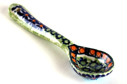Mosaic Flower Sugar Spoon Polish Pottery