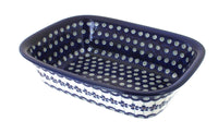 Polish Pottery Flowering Peacock Loaf Baker