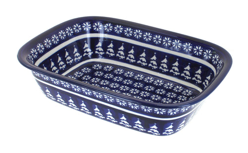 Polish Pottery Winter Nights Loaf Baker