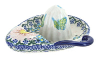 Polish Pottery Apple Blossom Lemon Squeezer