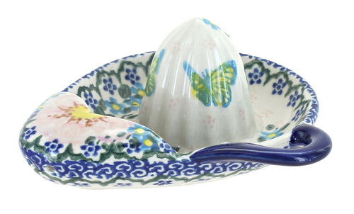 Polish Pottery Apple Blossom Lemon Squeezer