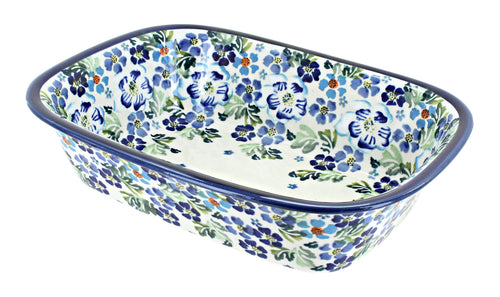 Polish Pottery Vintage Violet Loaf Baker
