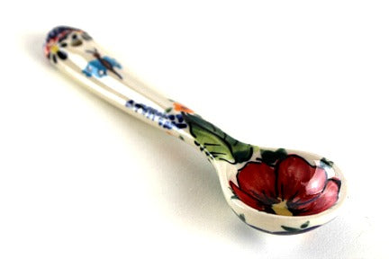 Floral Butterfly Teaspoon Polish Pottery