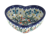 Polish Pottery Garden of Eden Heart Bowl