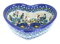 Polish Pottery Garden of Blue Heart Bowl