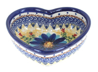 Polish Pottery Autumn Burst Heart Bowl