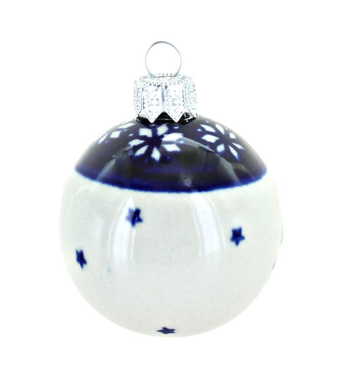 Polish Pottery Frosty Friend Christmas Ball