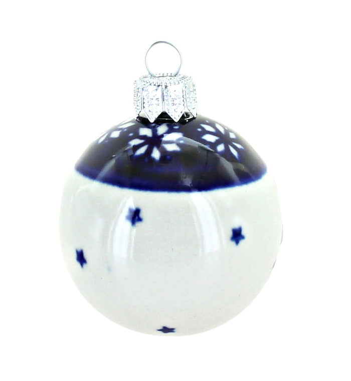 Polish Pottery Frosty Friend Christmas Ball