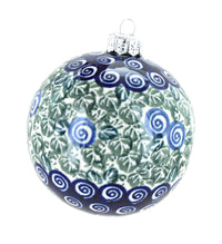 Polish Pottery Seaside Swirl Christmas Ornament