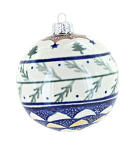 Polish Pottery Evergreen Christmas Ornament