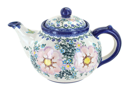 Polish Pottery Apple Blossom Teapot