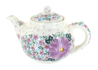 Polish Pottery Lilac Garden Teapot