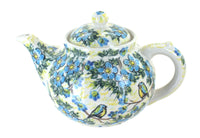 Polish Pottery Bluebird Garden Teapot
