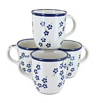 Polish Pottery Willow 4 Piece Mug Set