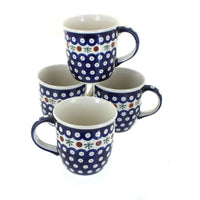 Nature 4 Piece Mug Set Polish Pottery
