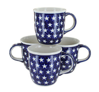 Polish Pottery Stars 4 Piece Mug Set