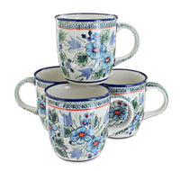 Polish Pottery Ballina 4 Piece Coffee Mug Set