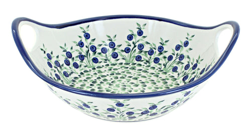 Polish Pottery Porcelain Vine Small Bowl with Handles