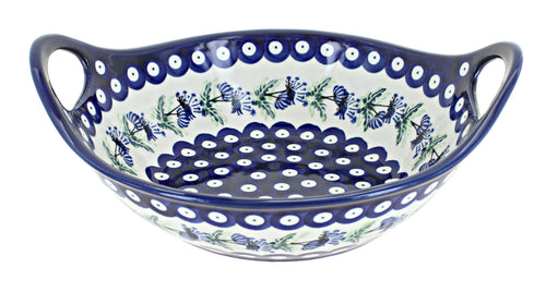 Polish Pottery Sweet Annie Small Bowl with Handles