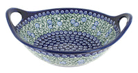 Polish Pottery Seaside Swirl Medium Bowl with Handles