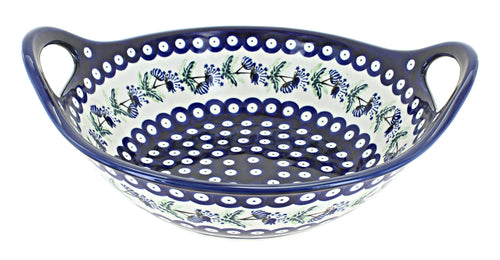 Polish Pottery Sweet Annie Medium Bowl with Handles