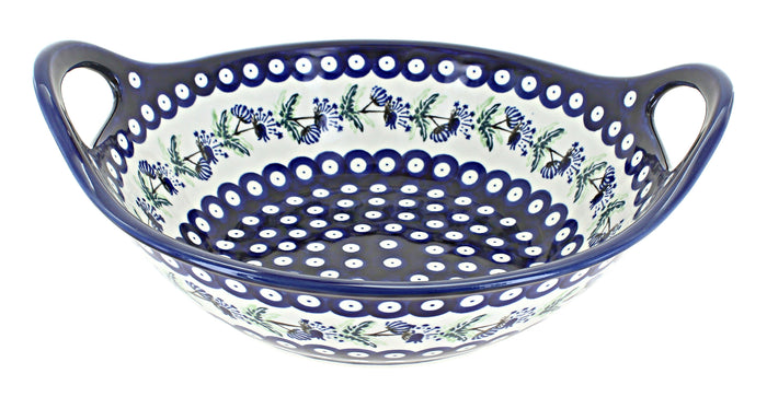 Polish Pottery Sweet Annie Medium Bowl with Handles