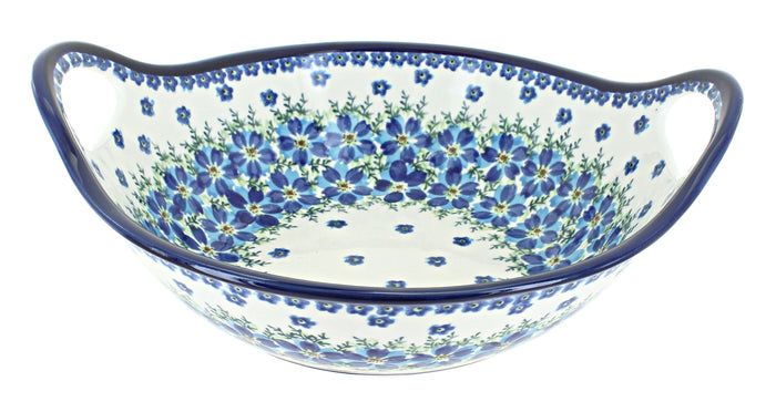 Polish Pottery Kalina Medium Bowl with Handles