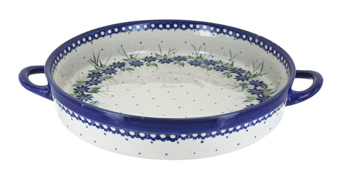 Polish Pottery Sierra Large Round Baker with Handles