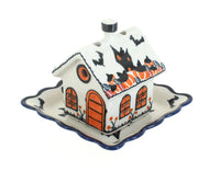 Polish Pottery Haunted House Luminary