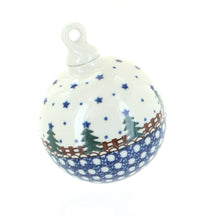 Polish Pottery Rustic Pines Large Round Christmas Ornament
