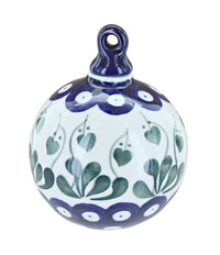 Polish Pottery Alyce Large Round Christmas Ornament