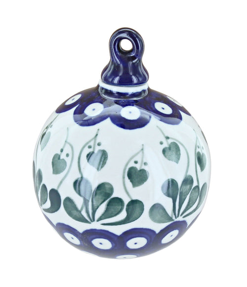 Polish Pottery Alyce Large Round Christmas Ornament