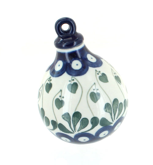 Polish Pottery Alyce Teardrop Christmas Ornament