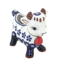 Polish Pottery Flowering Peacock Cow Creamer