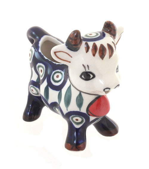 Polish Pottery Peacock Cow Creamer