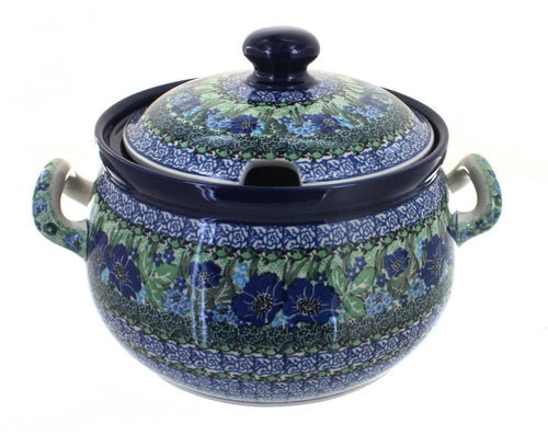 Polish Pottery Sapphire Fields Soup Tureen